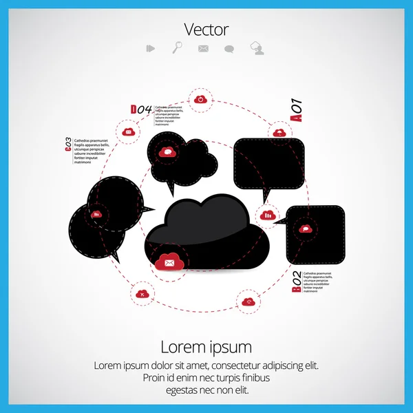 Cloud computing concept — Stock Vector