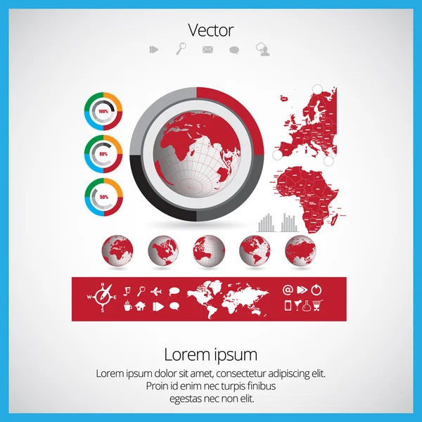 Elementi statistici — Vettoriale Stock