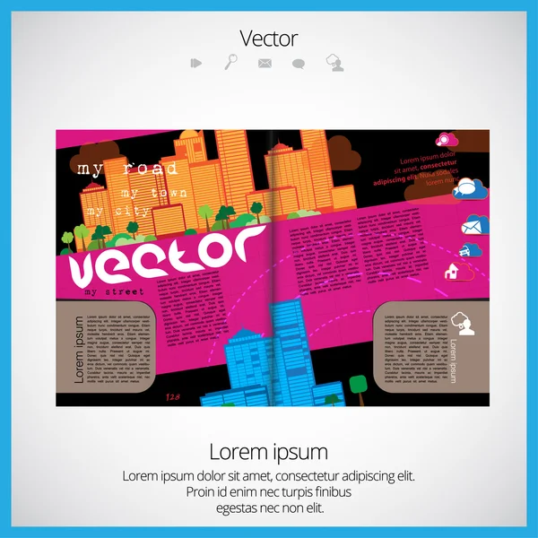 Revista Layout — Vector de stock