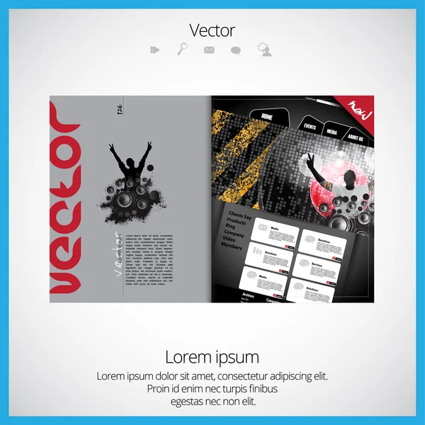 Lay-out magazine — Stockvector