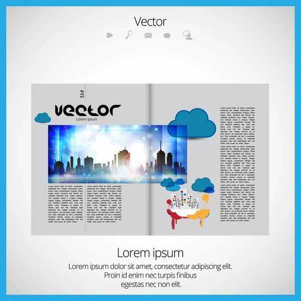 Layout magazine — Stock vektor