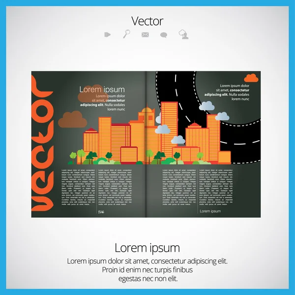 Revista abierta — Vector de stock