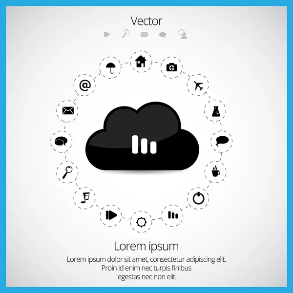 Cloud computing concept — Stock Vector