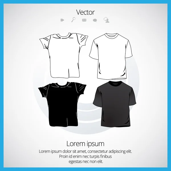T-shirt homme design — Image vectorielle