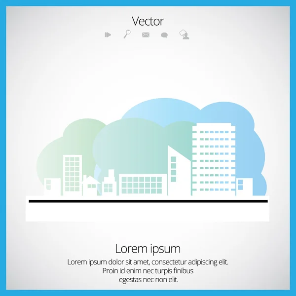 Paisaje urbano creativo — Vector de stock