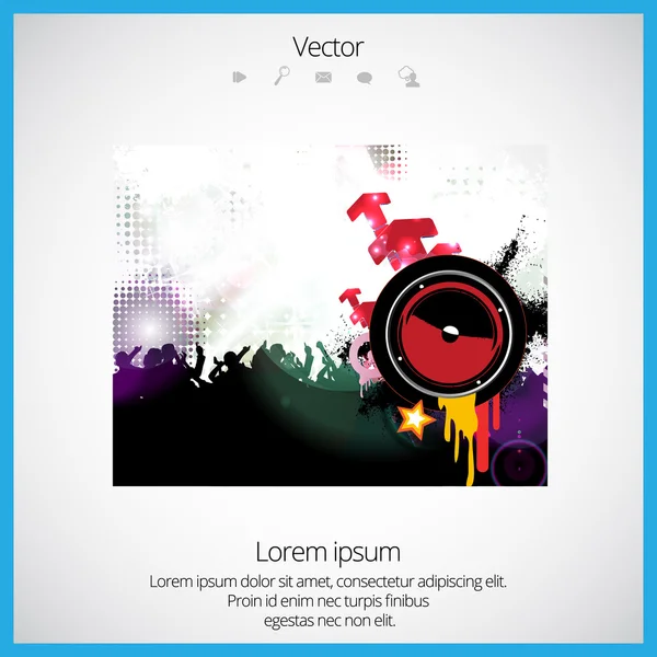 Gente bailando fiesta fondo — Vector de stock