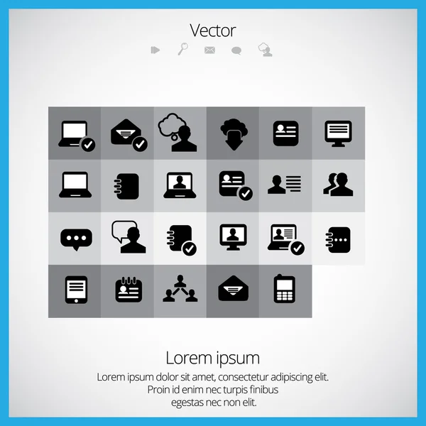Jeu d'icônes Web — Image vectorielle
