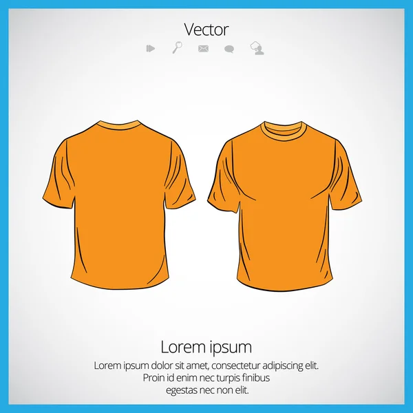 T-shirt homme design — Image vectorielle