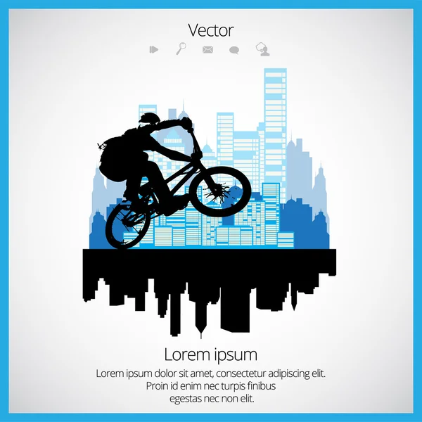 BMX ciclist — Vector de stoc