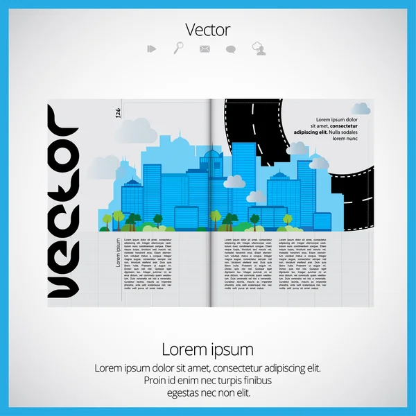 Revista de layout — Vetor de Stock