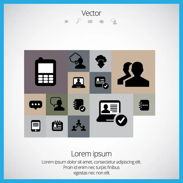 Set pictogrammen voor websites — Stockvector