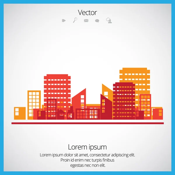 Paisagem urbana criativo — Vetor de Stock