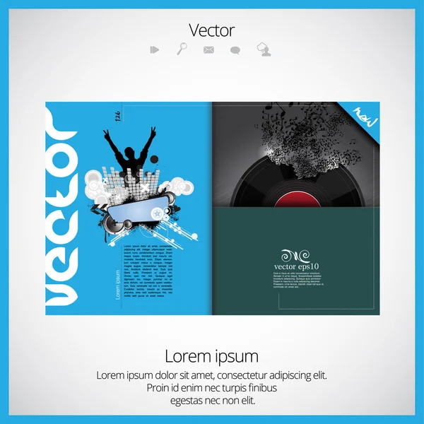 Lay-out magazine — Stockvector