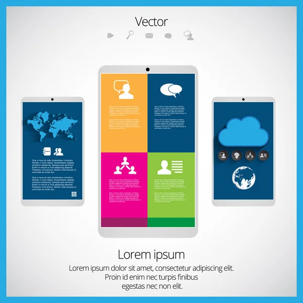 Cloud computing en technologie — Stockvector