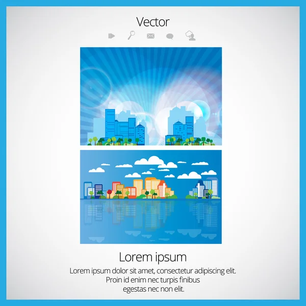 Paisaje urbano creativo — Vector de stock