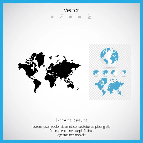 Mapa mundial — Vector de stock