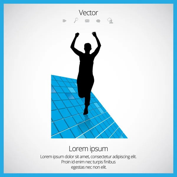 Runner illustratie — Stockvector