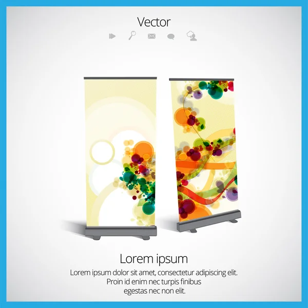 Rolar o design do suporte de banner — Vetor de Stock