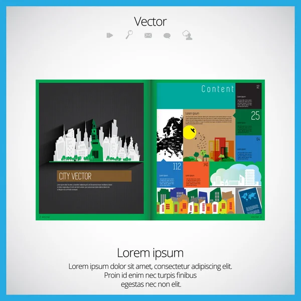 Layout magazine — Stock Vector