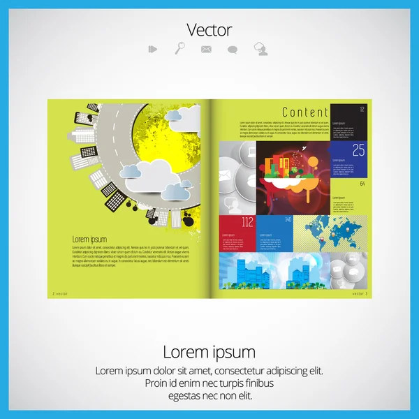 Lay-out magazine — Stockvector