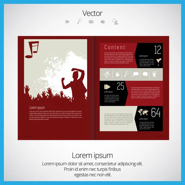 Layout magazine — Stock vektor