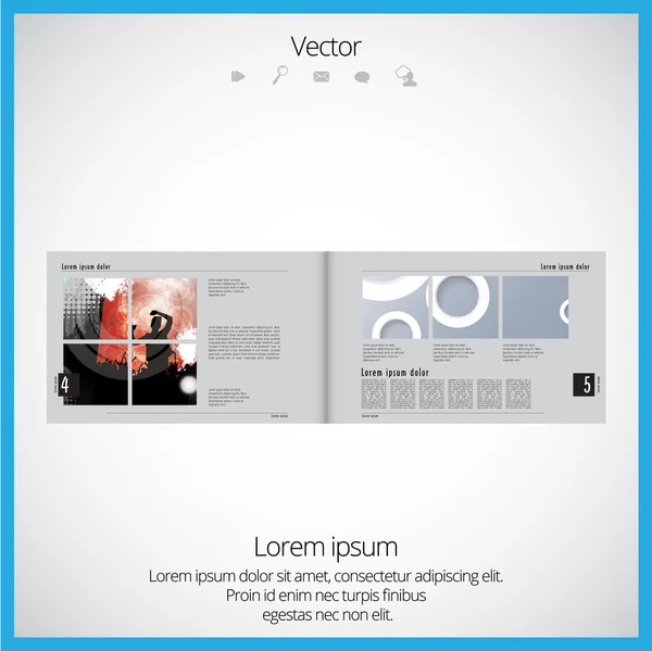 Layout magazine — Stock Vector