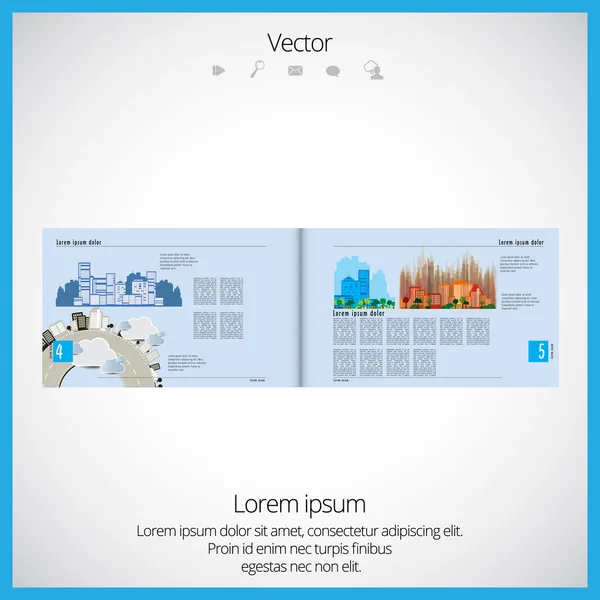 Revista de layout — Vetor de Stock