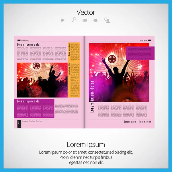 Revista Layout — Vector de stock