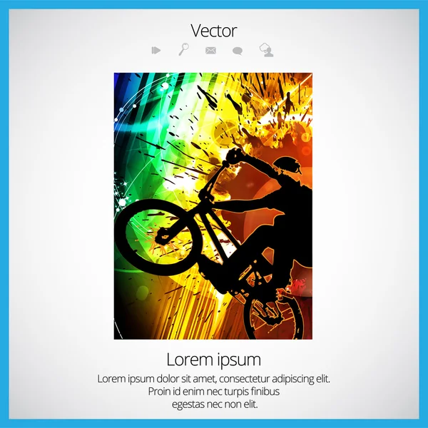 Obrázek cyklista — Stockový vektor