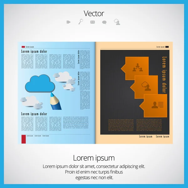 Layout magazine — Stock Vector