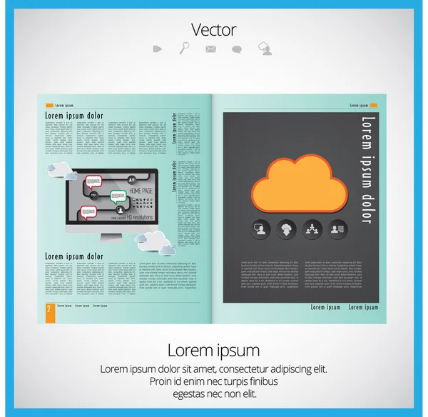 Layout magazine — Stock vektor