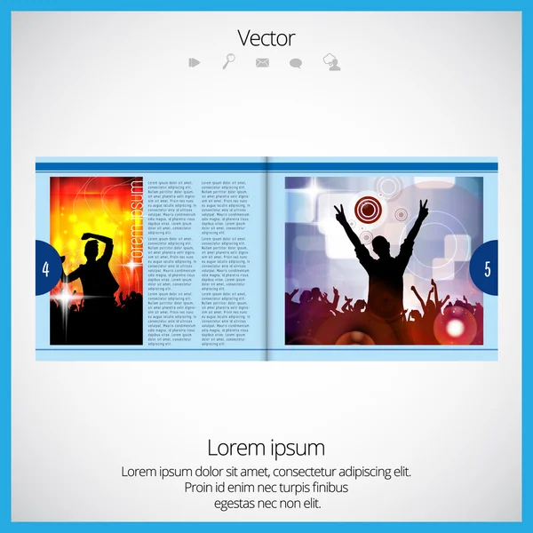 Rozložení časopis — Stockový vektor