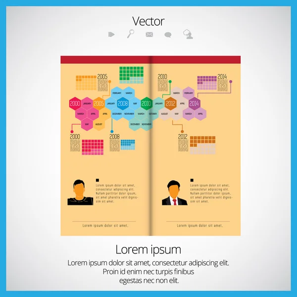 Revista abierta — Vector de stock