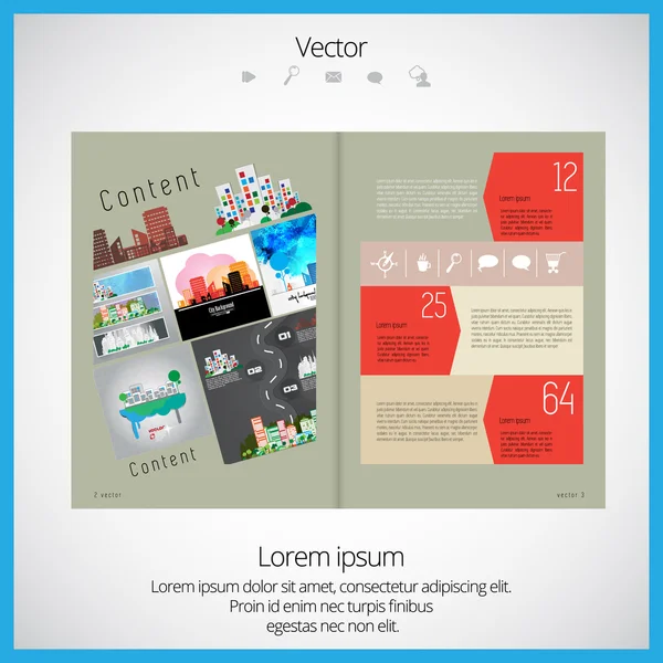 Lay-out magazine — Stockvector