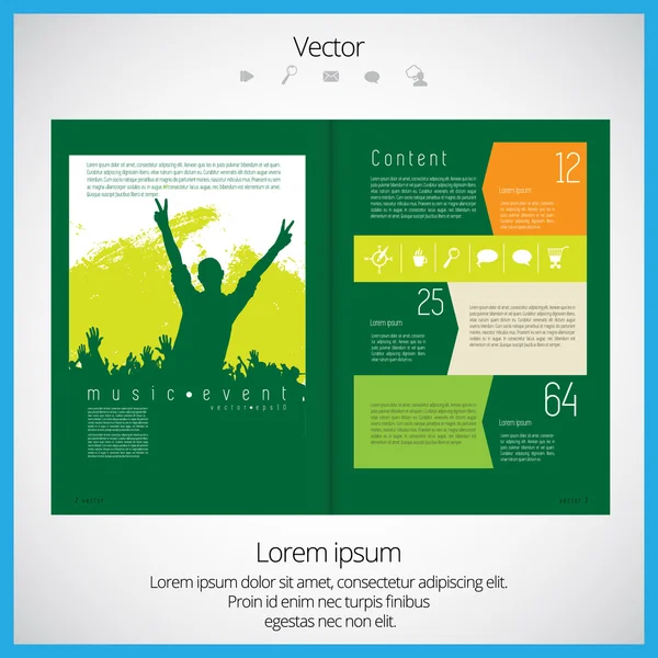 Open tijdschrift — Stockvector