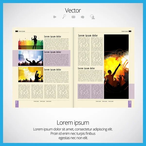 Lay-out magazine — Stockvector