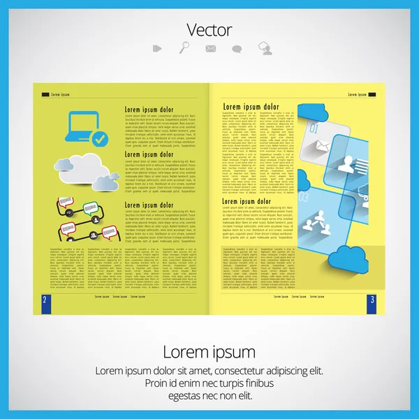 Revista de layout —  Vetores de Stock