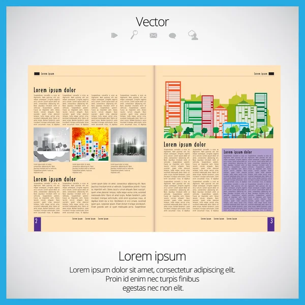 Magazin elrendezést — Stock Vector