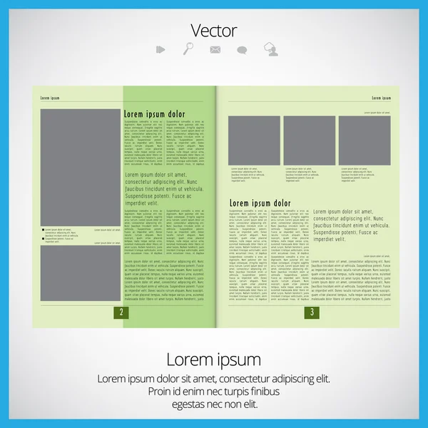 Layout-Magazin — Stockvektor