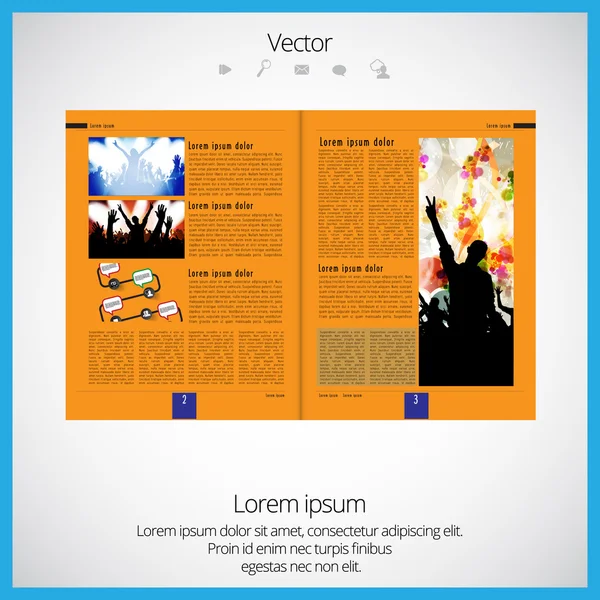 Lay-out magazine — Stockvector