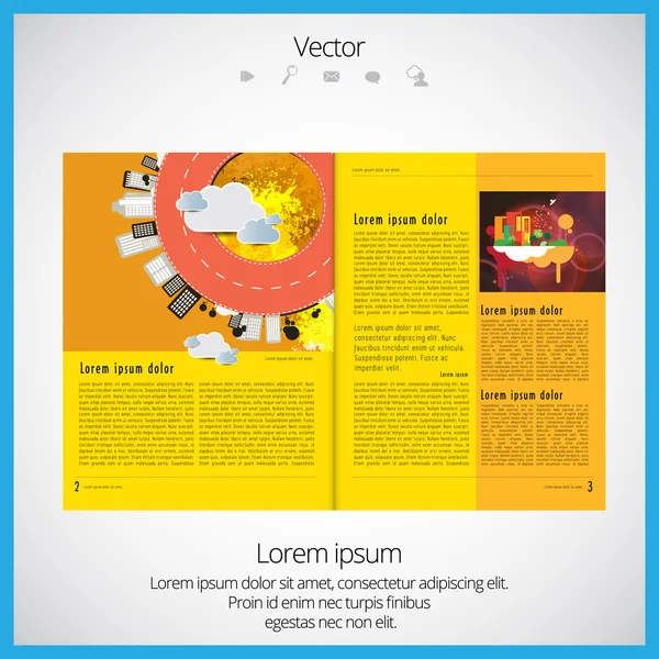 Revista Layout — Vector de stock