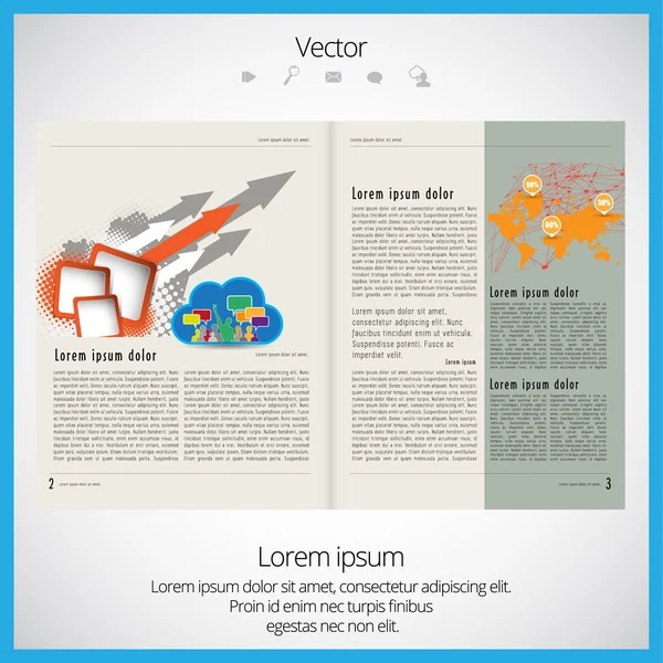 Layout magazine — Stock Vector