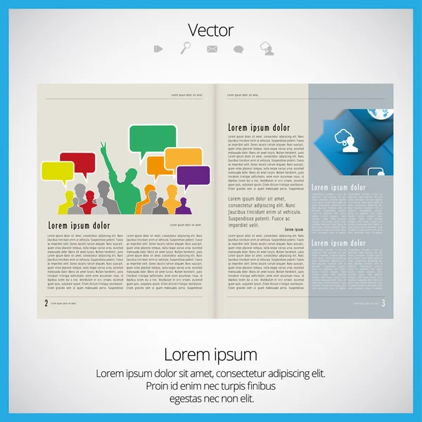 Lay-out magazine — Stockvector
