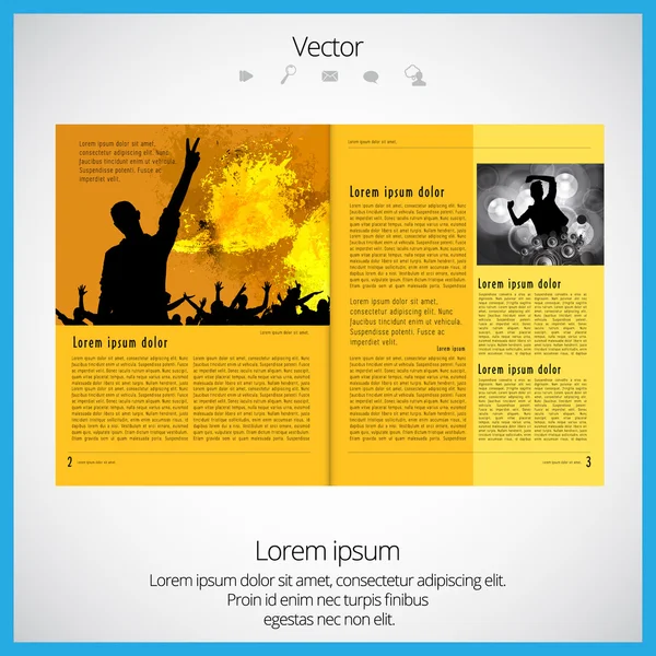 Lay-out magazine — Stockvector