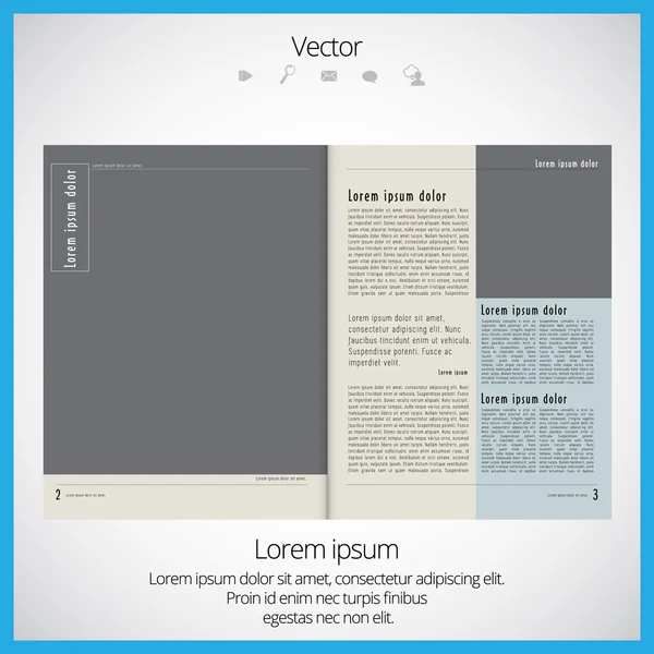 Layout magazine — Stock Vector