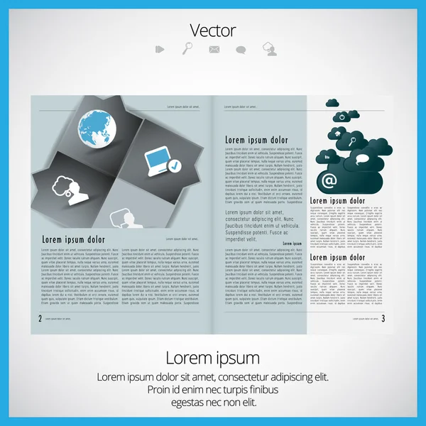 Layout magazine — Stock Vector