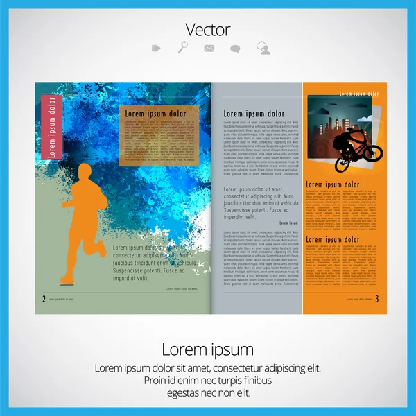 Revista de layout — Vetor de Stock