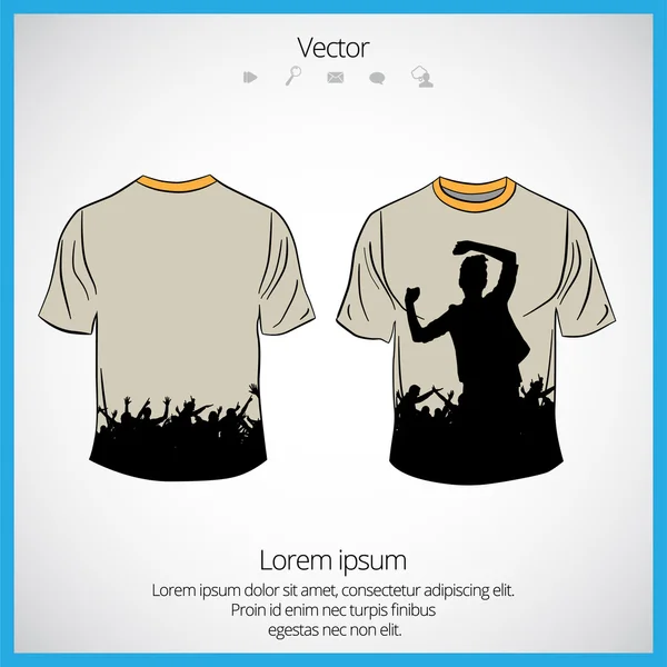 Diseño de la camiseta del hombre — Vector de stock