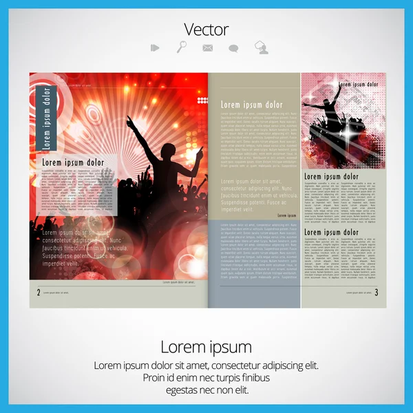 Layout-Magazin — Stockvektor