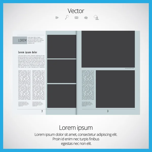 Layout magazine — Stock Vector